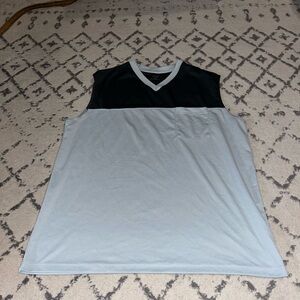 Men’s Grey And Black Sleeveless Athletic Tank Top